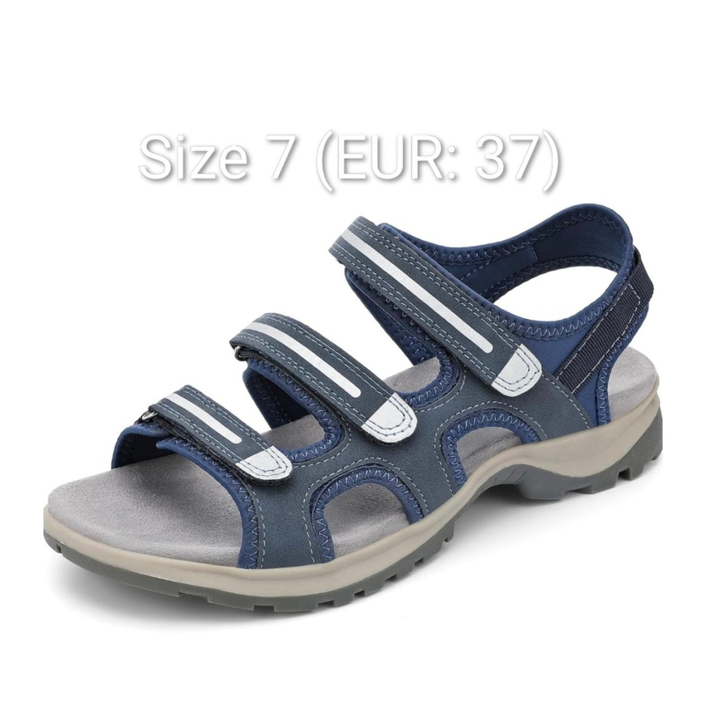 NIB Womens Sport Sandals Size 7 Hiking Walking Arch Support Open Toe Adjustable